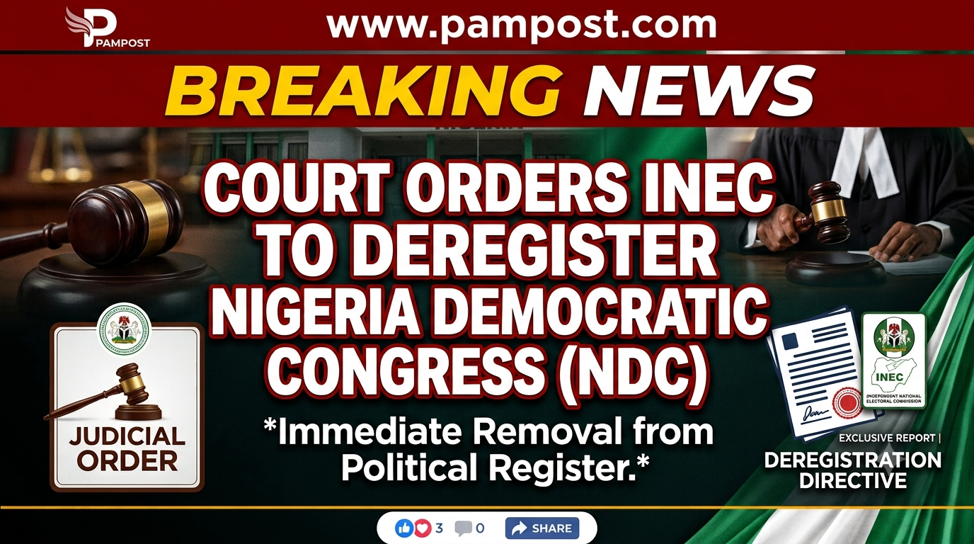 BREAKING: Court Orders INEC to Deregister Nigeria Democratic Congress (NDC) - Featured image