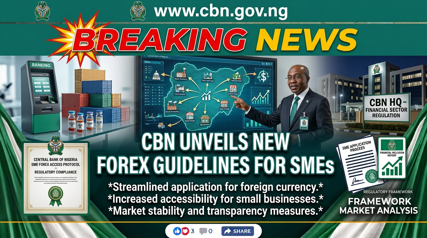 CBN unveils new forex guidelines for SMEs - Featured image